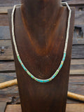 Sonoran Turquoise Sterling Silver Inlay Collar Necklace - 18 in.