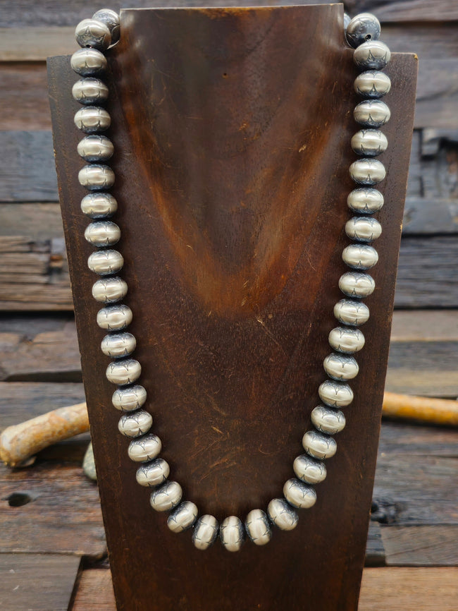 Stamped Bryannen Halwood Navajo Pearls - 20 in 5/8 Bead