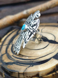 Sterling Silver and Turquoise Eagle Ring by Richard Singer - Adjustable