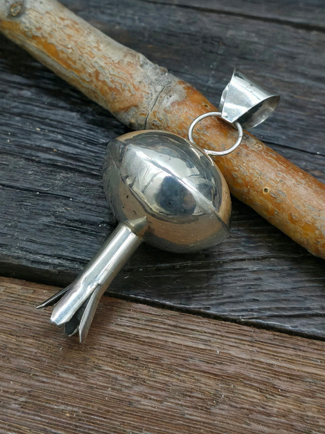 Sterling Silver Squash Blossom Pendant by Monica Smith