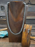 Sterling Silver Saucer Bead Necklace and Earring Set by Preston Haley - 20 in.