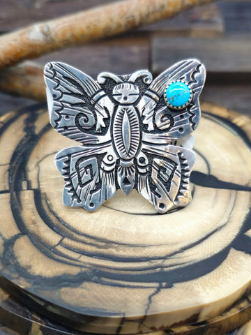 Turquoise Ring by Benny Benally Size 9.5