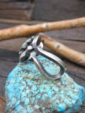 Cast Sterling Silver and Turquoise Cuff - 6 1/2 in. w/Gap