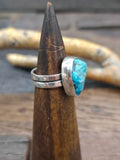 Sterling Silver Morenci Turquoise Nugget Ring by Jacob Troncosa - Size 9