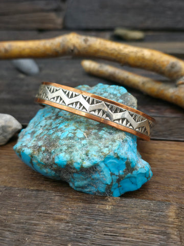 Turquoise and Leather Bracelet by J. Dale