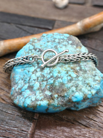 Egyptian Turquoise Lariat Necklace by Randy Billy 20 in.