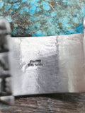 Stamped Sterling Silver Turquoise Thunderbird Cuff by T.O. White - 6 in. w/Gap