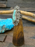 Sterling Silver and Royston Turquoise Ring by Dean Sandoval - Size 6 1/2