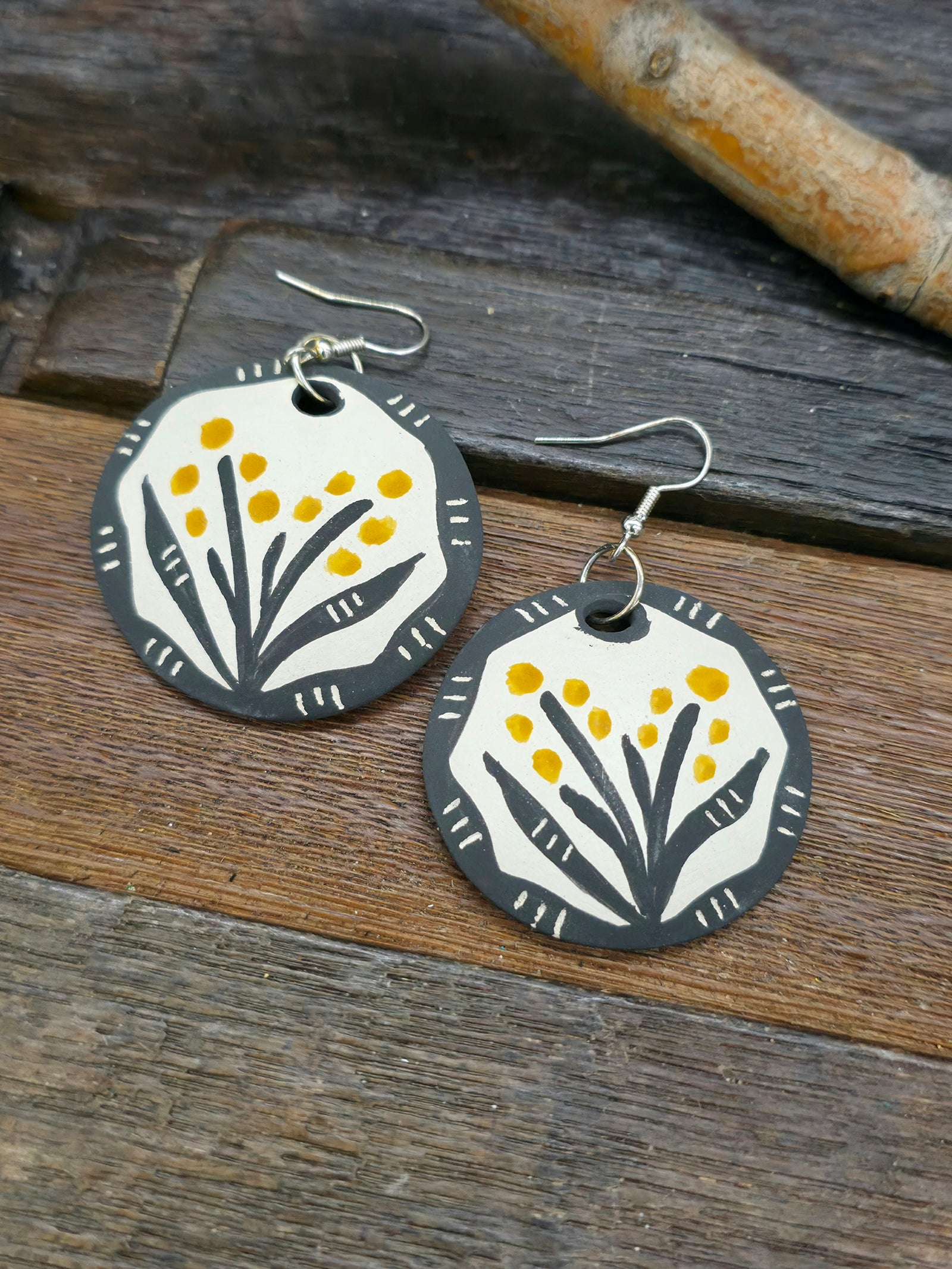 Pottery Dangle Earrings by Mary Garcia