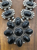 Black Onyx Necklace and Earring Set by LaRose Ganadanegro -  20 in.