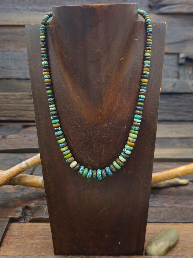 Graduated Skyhorse Turquoise Necklace - 17 in.