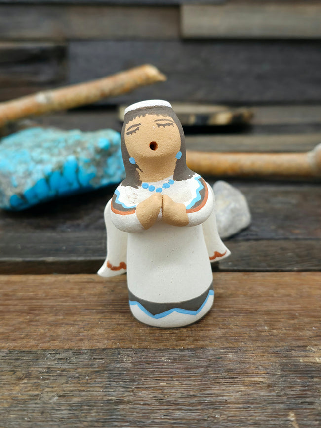 Jemez Angel Figurine by Angie Loretto - 3" by 1 1/2" by 1"