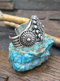 Stamped Sterling Silver Cuff Bracelet by Tom Lewis - 6 1/2 in. with Gap