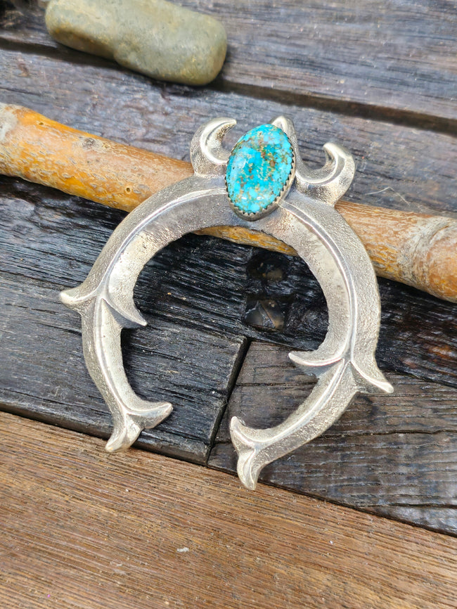 Sterling Sliver Turquoise Mountain Naja Pendant