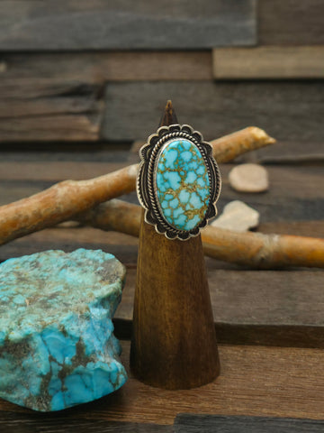 Sterling Silver Onyx Circular Statement Ring by Devin Brown - Adjustable