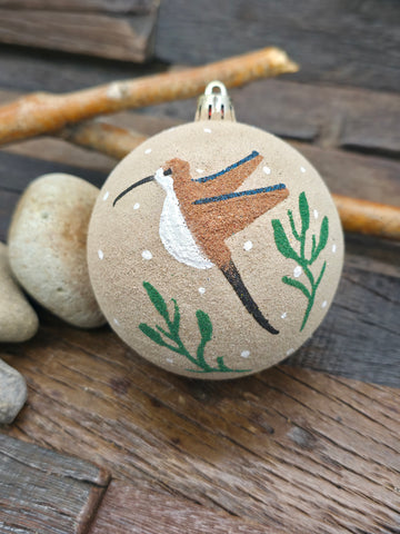 Large Sand Painting Christmas Ornament Bauble by Bingo Smith - Eagle Dancer