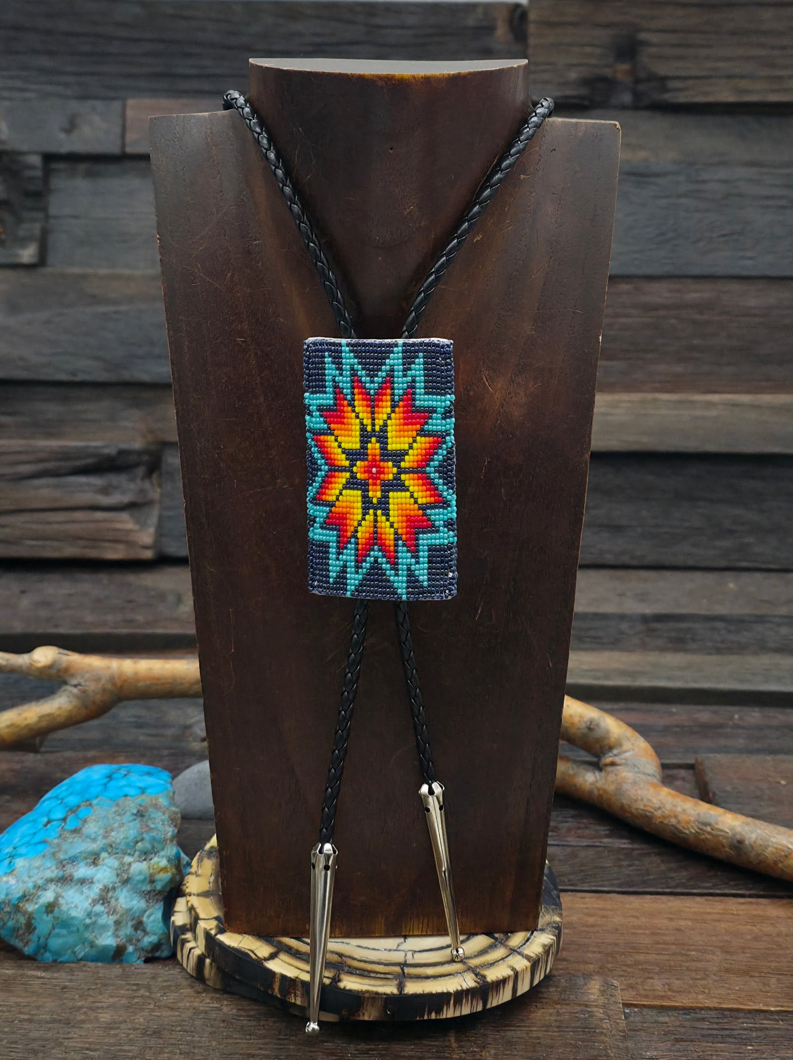 Beaded Bolo Tie by Ervin Jackson - Rug Design