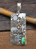 Alex Sanchez Sterling Silver & Turquoise Pendant
