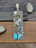 Alex Sanchez Sterling Silver & Turquoise Pendant