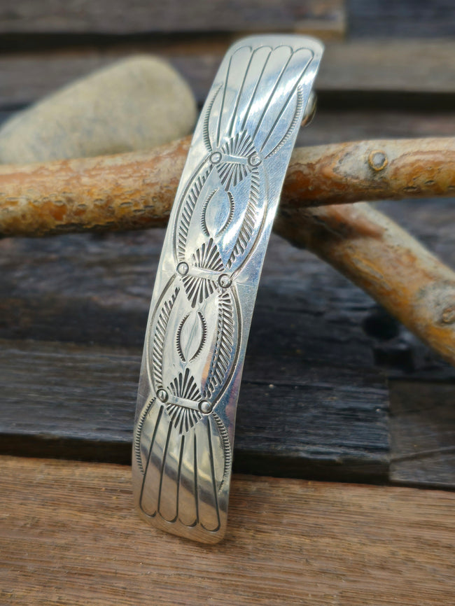 Stamped Sterling Silver Barrette by Joanne Silver - DESIGNS VARY