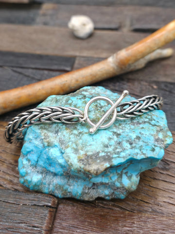 Egyptian Turquoise Lariat Necklace by Randy Billy 20 in.
