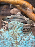Sterling Silver Kingman Turquoise Cuff Bracelet by Gilbert Tom - 6 3/4 in. with Gap