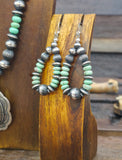 Sterling Silver Sonoran Turquoise Necklace and Earring Set by J. Nelson - 20 in.