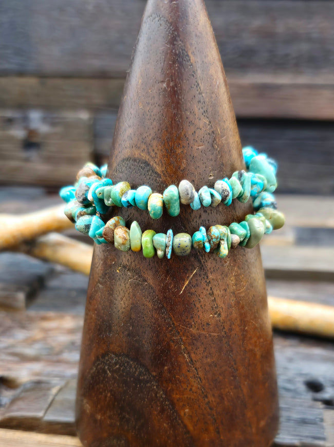 Turquoise Nugget Bead Wrap Bracelet
