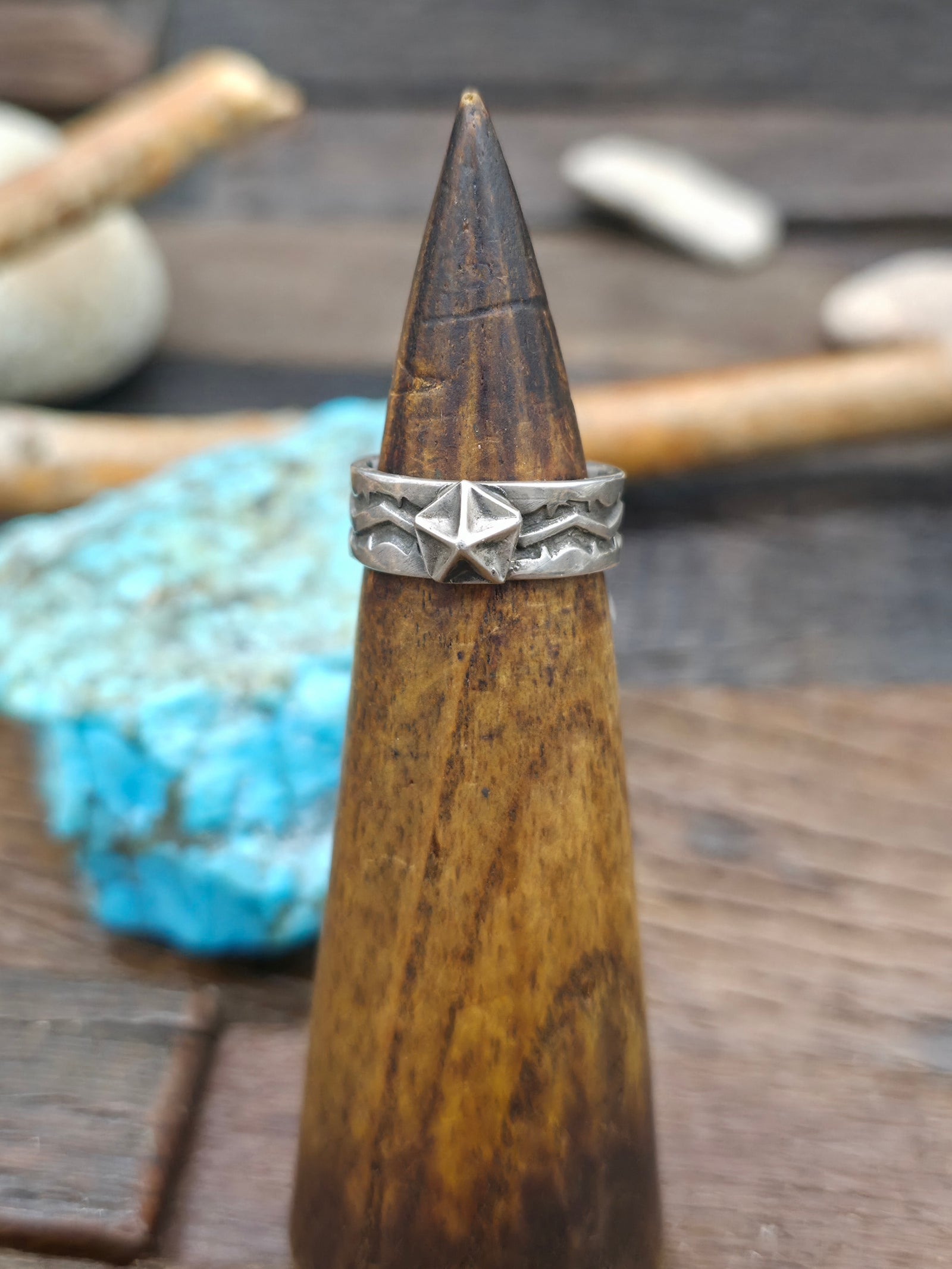 Stamped Sterling Silver Starshot Ring by Sunshine Reeves - Size 8