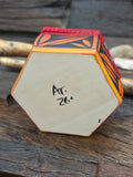 Handpainted Wooden Trinket Box by Andy Tsosie - End of the Trail - 3 in. by 3 in. by 2 in.