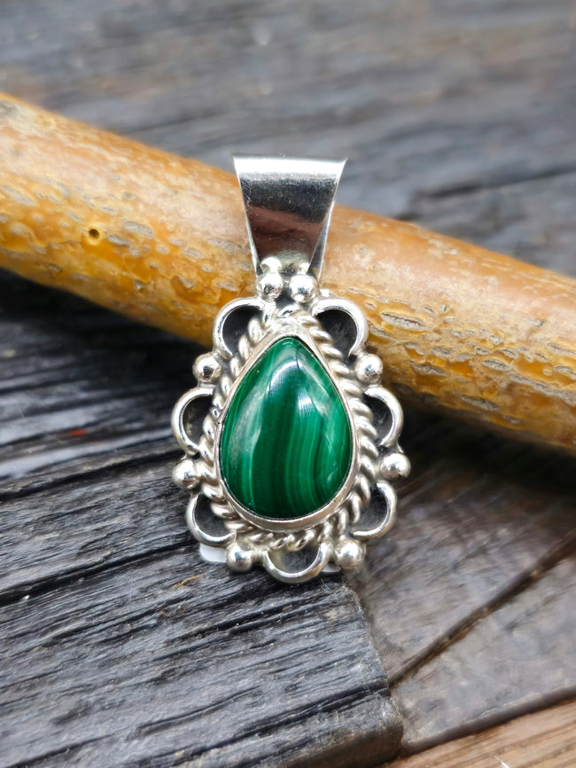 Malachite Pendant by Prescilla Smith