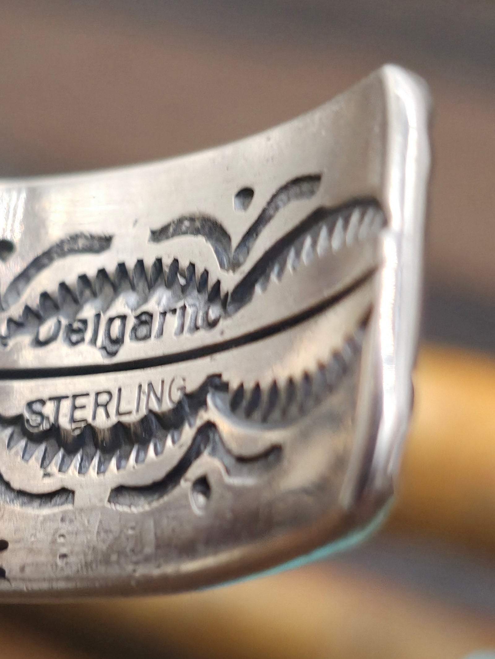 Stamped Sterling Silver Cuff by J. Delgarito - 6 3/4 in. with Gap