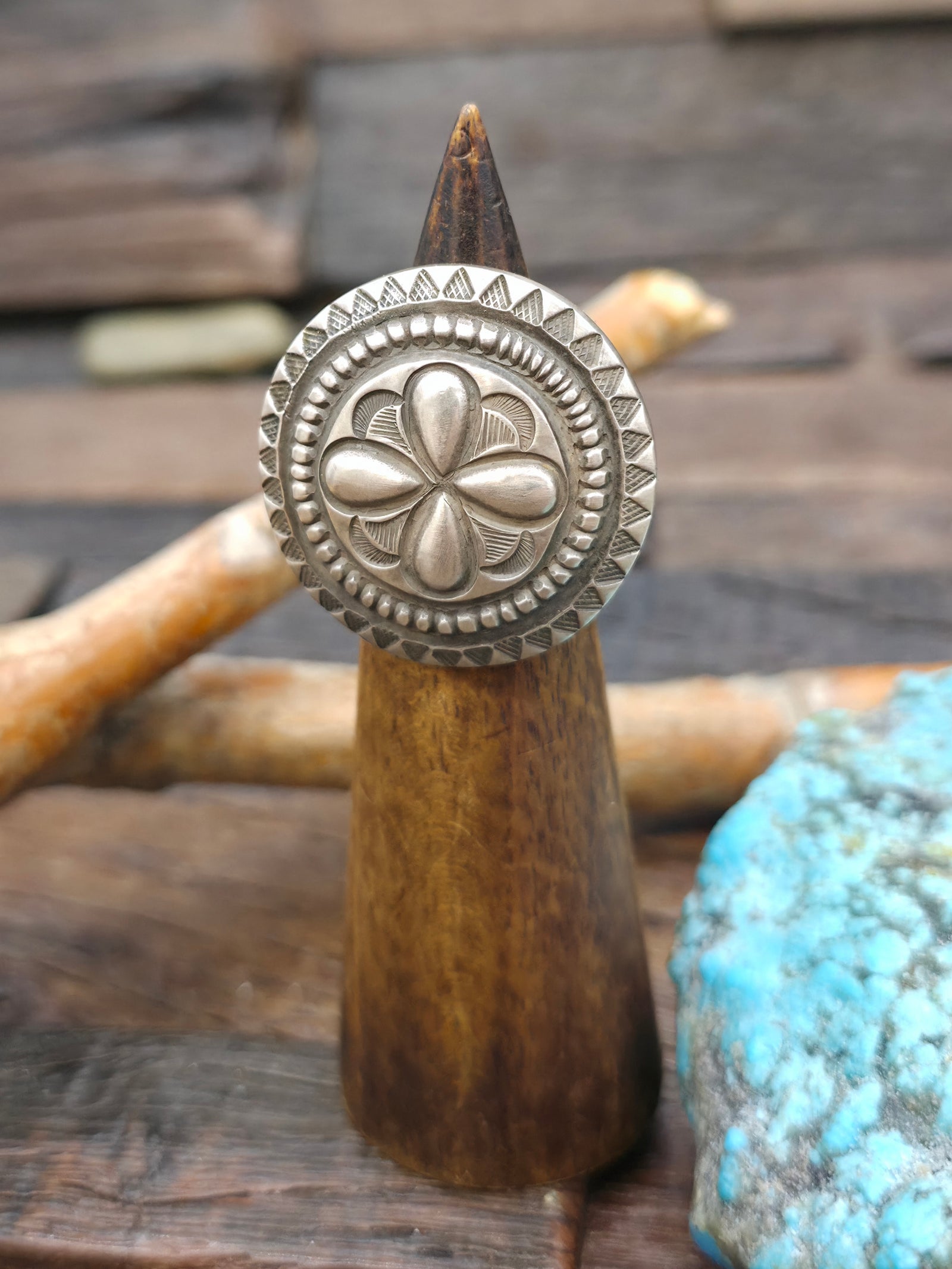 Stamped Sterling Silver Ring by C. Martinez - Size 8