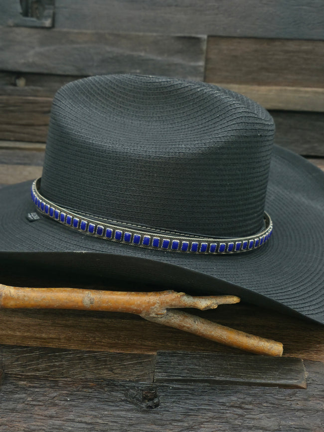 Lapis Sterling Silver Hat Band by James Freeland