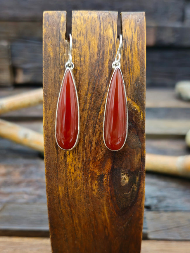 Sterling Silver Carnelian Earrings