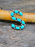 Turquoise and Sterling Silver Monogram Pendant 