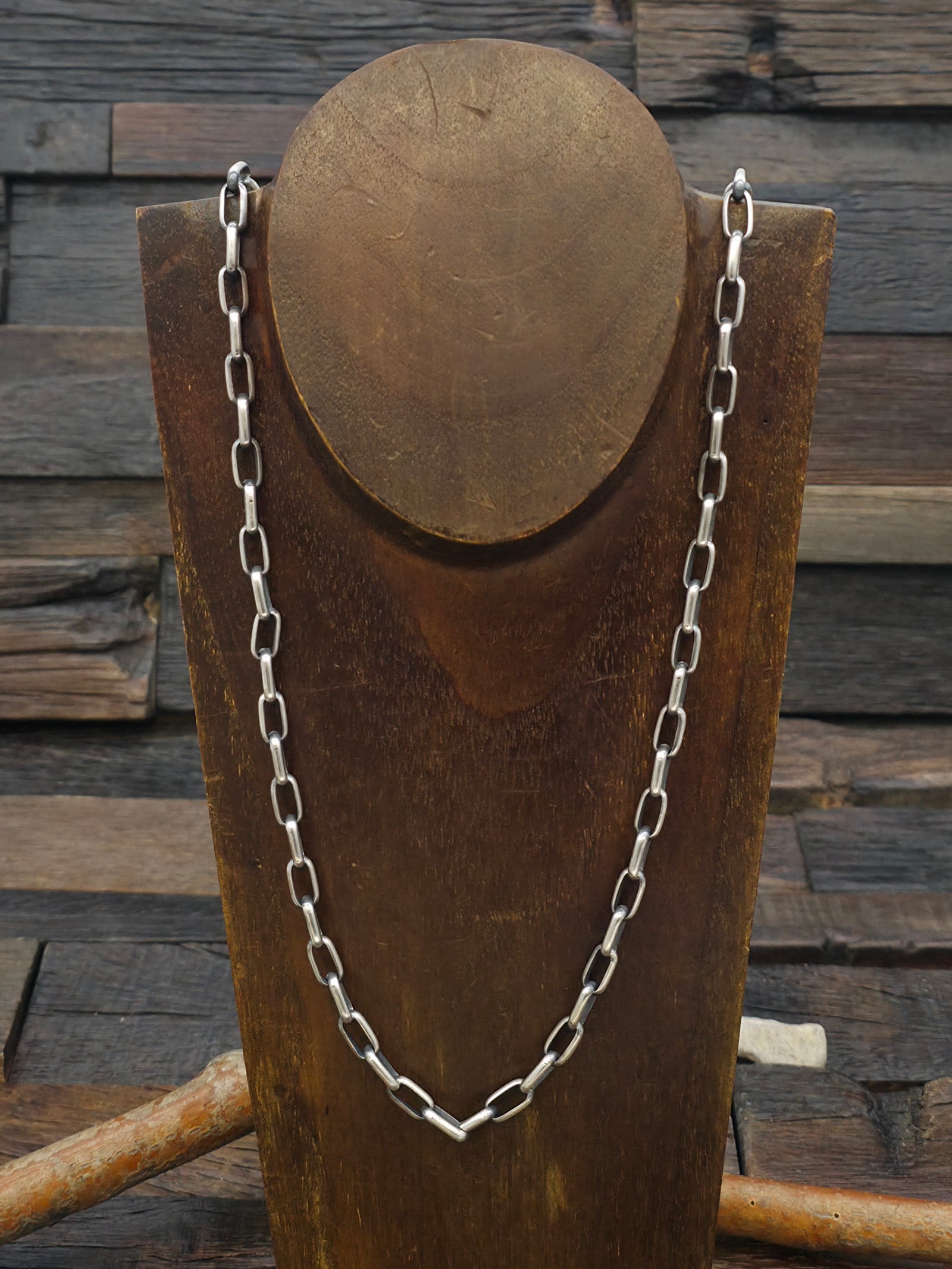 Sterling Silver Paperclip Chain Necklace - 24 in.