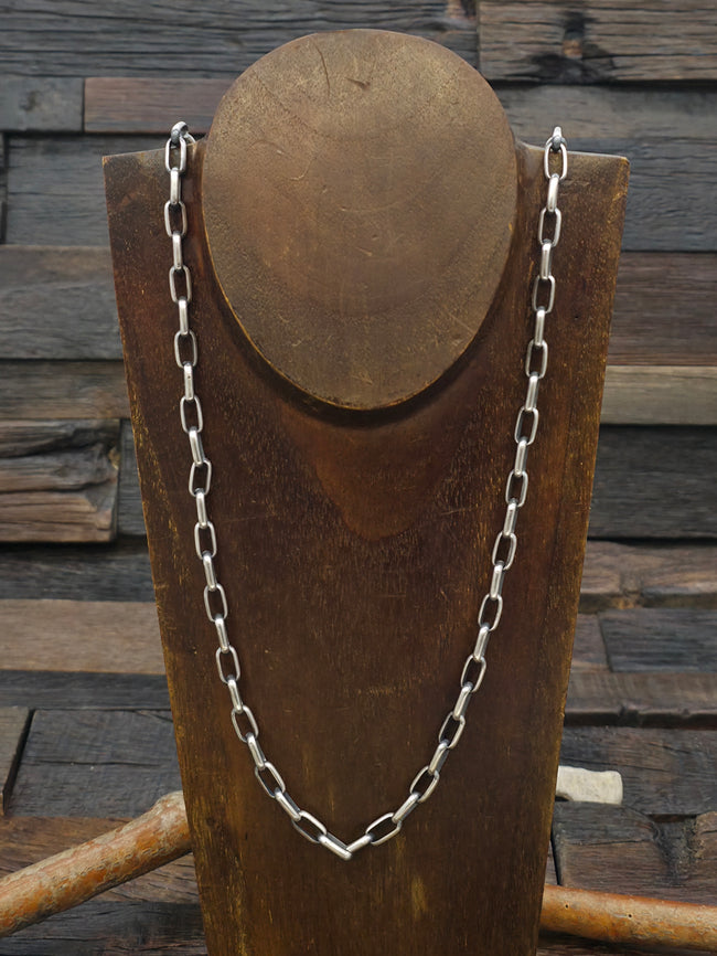 Sterling Silver Paperclip Chain Necklace - 24 in.