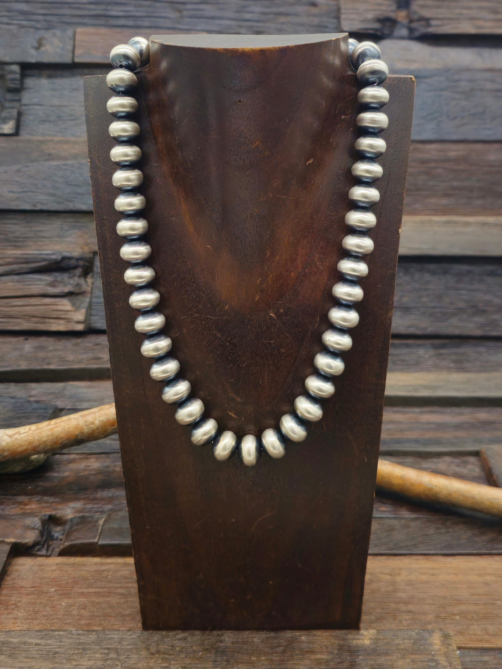 Navajo Pearl Necklace by Bryannen Halwood - 18 in. 5/8 Semi Bead