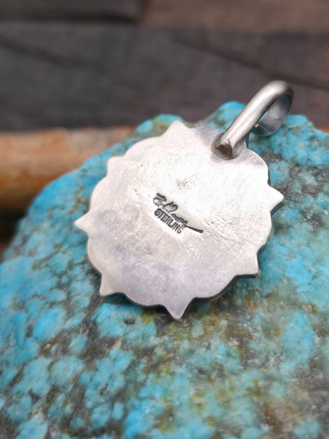 Stamped Sterling Silver Star Pendant by Bo Reeves - 1 1/2 in. by 1 in.