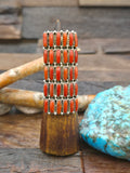 Five Row Sterling Silver Coral Needlepoint Ring by Erick Wilson - Adjustable