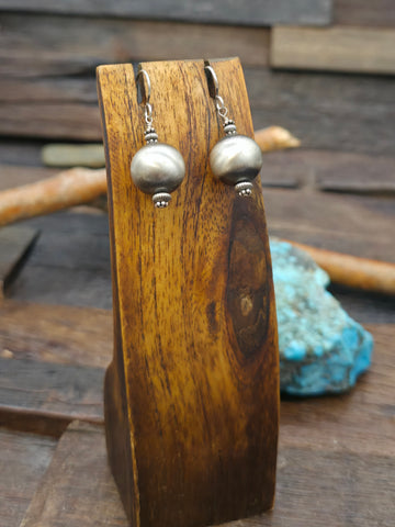 Long Oxidized Sterling Silver Tassel Earring - 4 in. by 3/4 in.