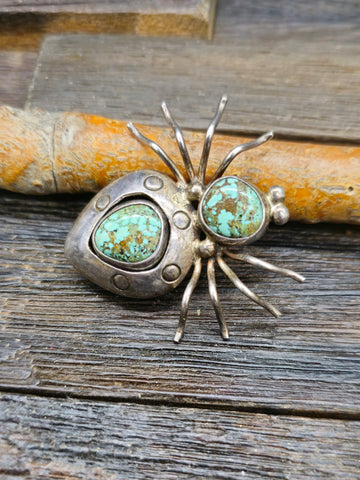 Vintage/Estate Sterling Silver Inlay Eagle Pin/Pendant