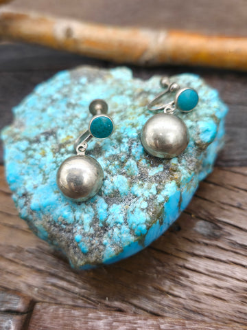 Vintage/Estate Abalone Shell Earrings - 2 3/4 in. by 1 1/2 in.