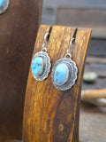 Sterling Silver Golden Hills Turquoise Lariat Necklace and Earring Set by Thomas Francisco - 20 in.