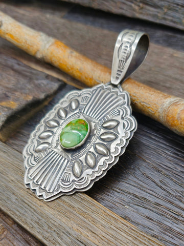 Vintage/Estate Sterling Silver Mini Teardrop Inlay Pendant