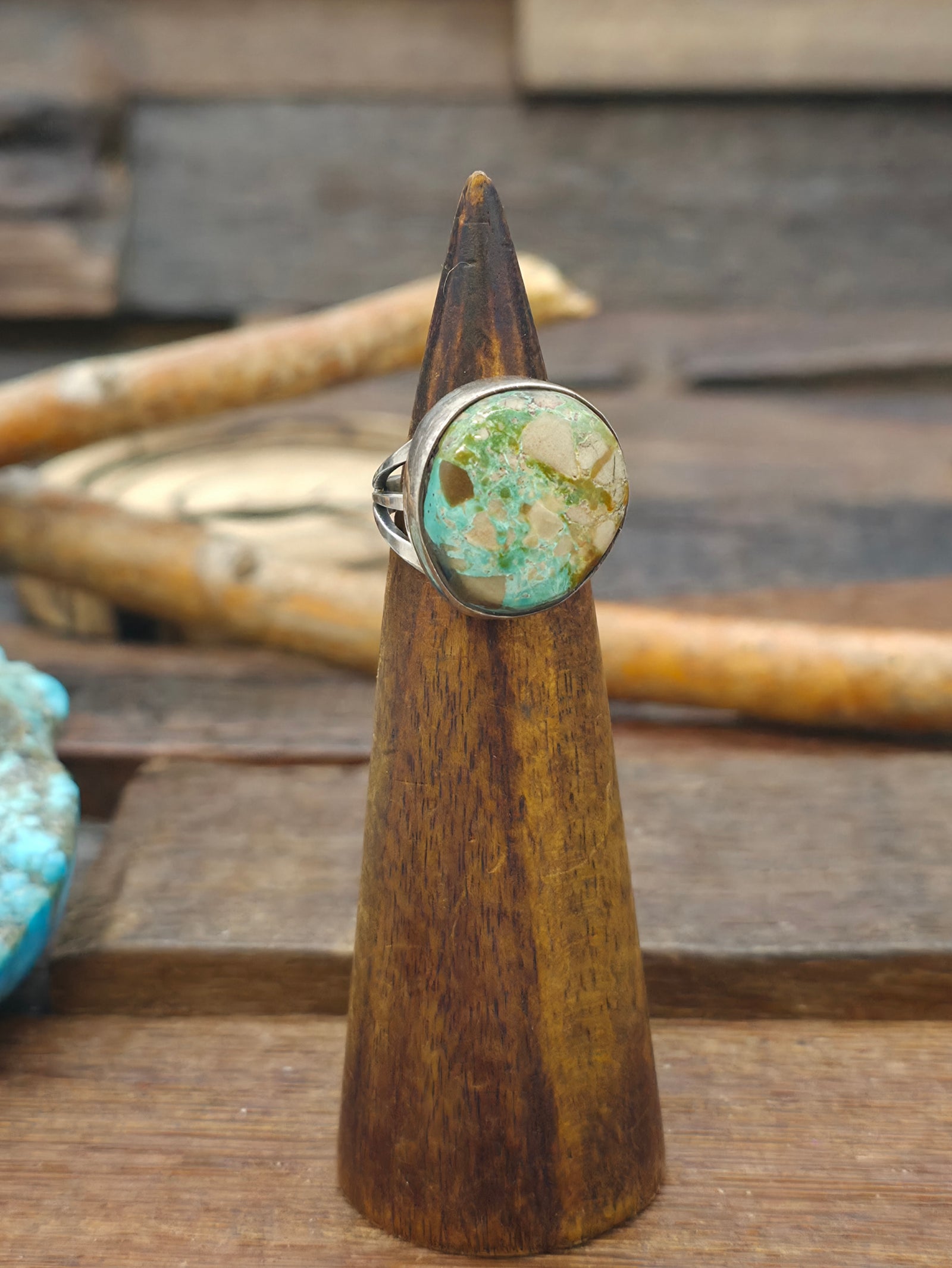 Sterling Silver Turquoise Ring by Rosella Paxton - Size 6 1/2