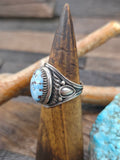 Sterling Silver Golden Hills Turquoise Ring by Derreck Gordon - Size 11 1/2