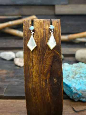 10-Strand Turquoise Tassel Earrings by Fred Archuleta