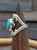 Sterling Silver and Sonoran Turquoise Ring by Isabelle Kee - Size 8